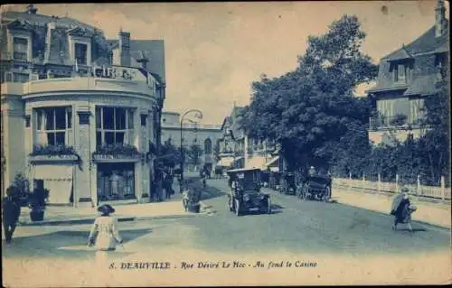 Ak Deauville Calvados, Rue Désiré Le Hoc, Casino