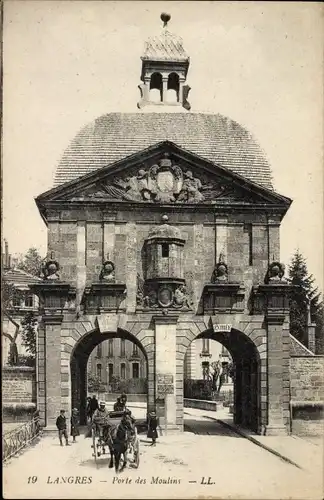 Ak Langres Haute Marne, Porte des Moulins