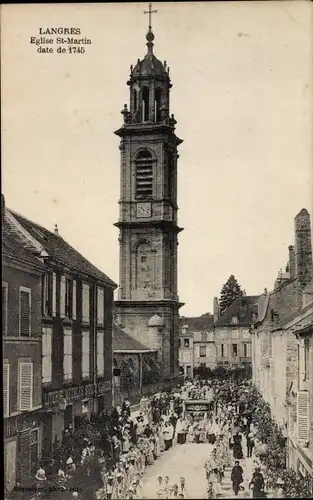 Ak Langres Haute Marne, Kirche St. Martin