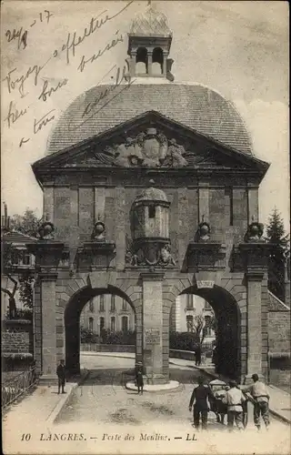 Ak Langres Haute Marne, Porte des Moulins