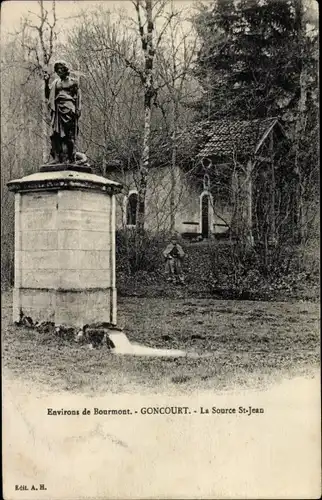 Ak Goncourt Bourmont Haute Marne, La Source Saint-Jean