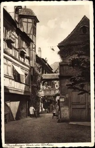 Ak Strasbourg Straßburg Elsass Bas Rhin, Hotel Cour du Corbeau