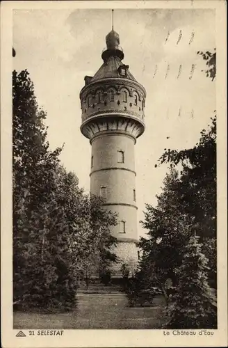 Ak Sélestat Schlestadt Schlettstadt Elsass Bas Rhin, Wasserturm