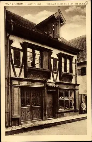 Ak Turckheim Türkheim Alsace Haut Rhin, Altes Haus