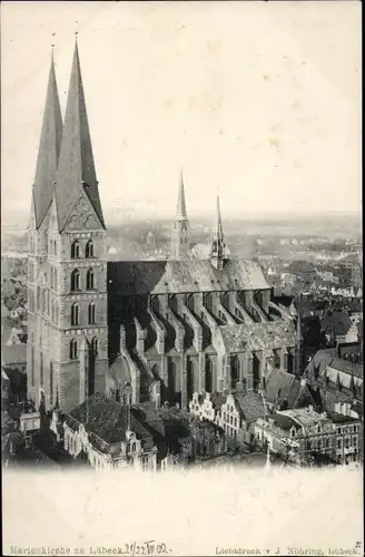 Ak Hansestadt Lübeck, Marienkirche