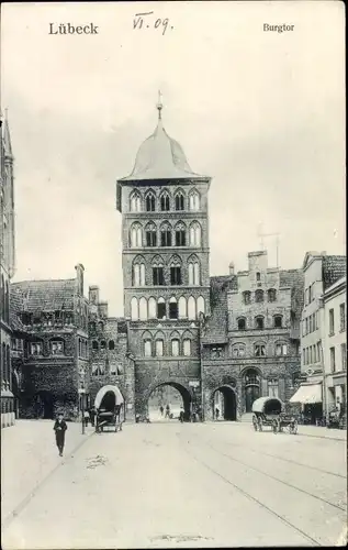 Ak Hansestadt Lübeck, Burgtor