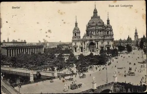 Ak Berlin Mitte, Dom mit Lustgarten