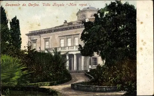Ak Korfu Griechenland, Königliche Villa Mon Repos