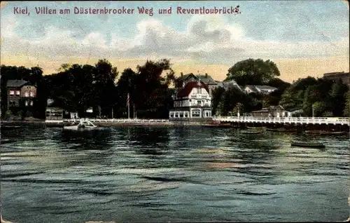 Ak Kiel, Villen, Düsternbrooker Weg, Reventloubrücke