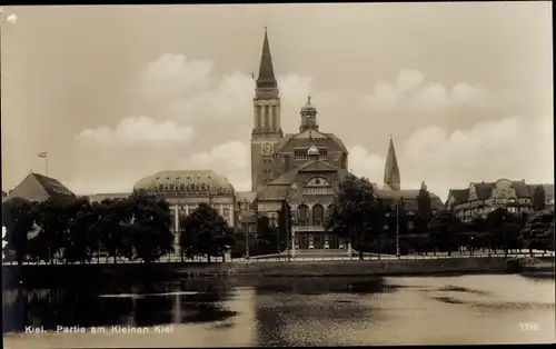 Ak Kiel, Kleiner Kiel, Rathaus, Stadttheater