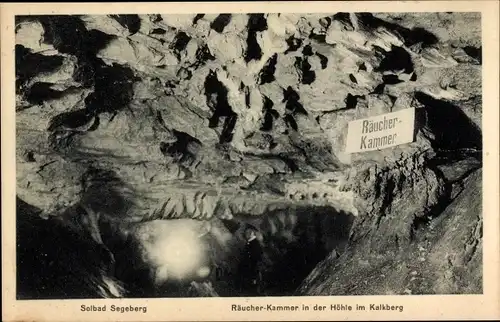 Ak Bad Segeberg in Holstein, Höhle im Kalkberg, Räucherkammer