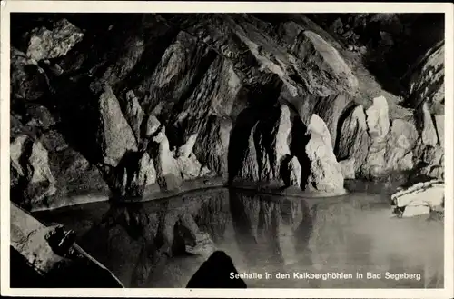 Ak Bad Segeberg in Holstein, Kalkberghöhle, Seehalle