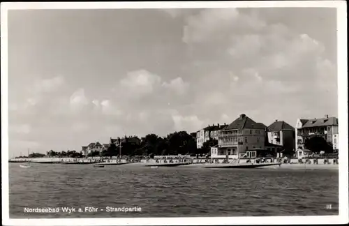 Ak Wyk auf Föhr Nordfriesland, Strand