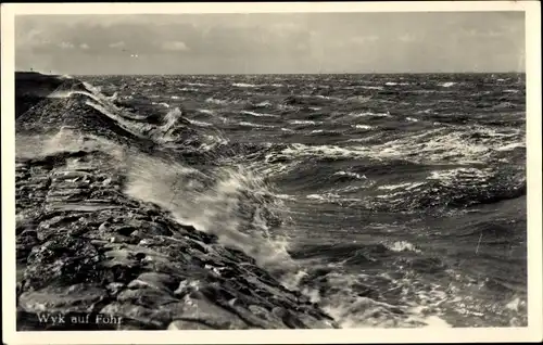 Ak Wyk auf Föhr Nordfriesland, Wellen