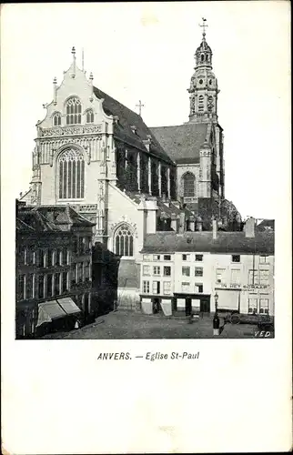 Ak Antwerpen Antwerpen Flandern, St-Paul-Kirche