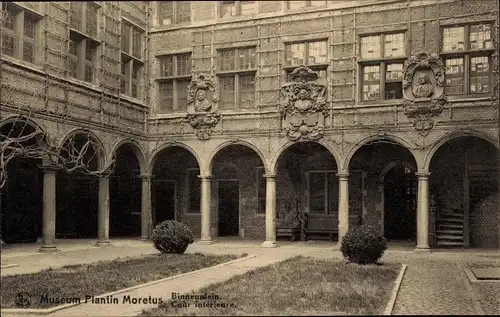 Ak Antwerpen Belgien, Museum Plantin Moretus, Innenhof