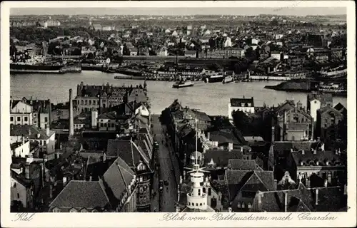 Ak Kiel, Blick vom Rathausturm, Gaarden