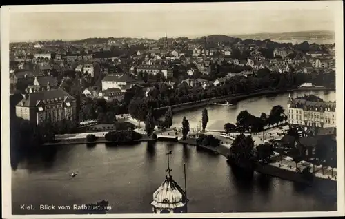 Ak Kiel, Blick vom Rathausturm