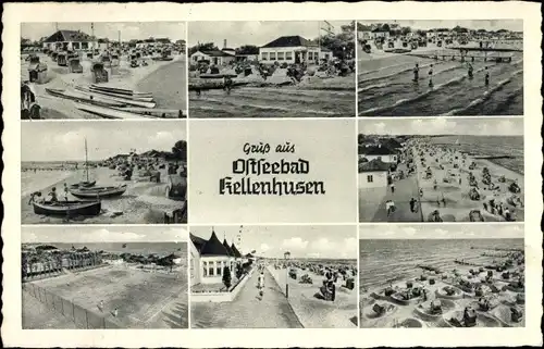 Ak Ostseebad Kellenhusen, Strand, Promenade, Teilansichten