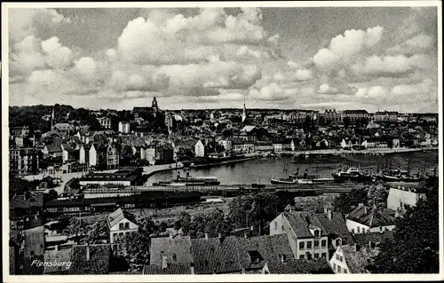 Ak Flensburg in Schleswig Holstein, Gesamtansicht