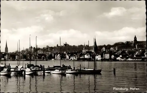 Ak Flensburg in Schleswig Holstein, Hafen