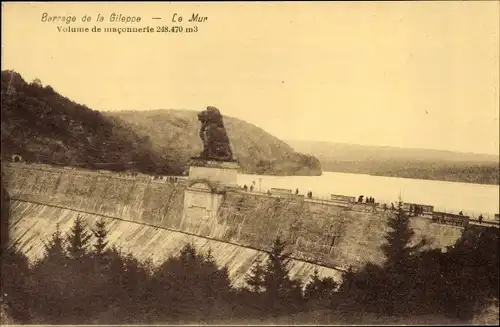 Ak Jalhay Wallonie Lüttich, Gileppe-Staudamm, Le Mur