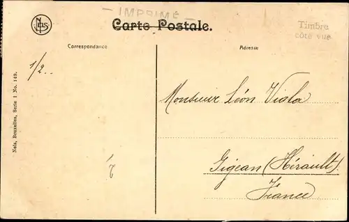 Postkarte Brüssel Brüssel, Grab der Ringer