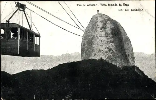 Ak Rio de Janeiro Brasilien, Pao de Assucar, Blick von Urca aus