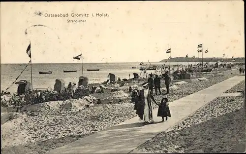 Ak Grömitz in Ostholstein, Strandleben, Promenade