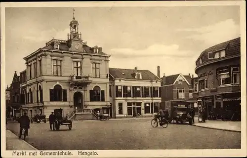Ak Hengelo Overijssel Niederlande, Markt, Rathaus