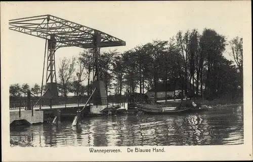 Ak Wanneperveen Overijssel Niederlande, Die Blaue Hand, Brücke