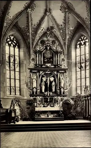 Ak Schleiz im Vogtland Thüringen, Bergkirche, Altar