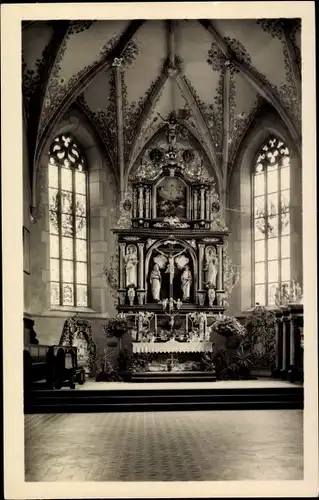 Ak Schleiz im Vogtland Thüringen, Bergkirche, Altar