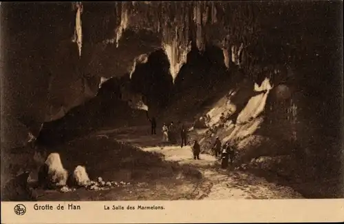Ak-Höhle von Han Han sur Lesse Wallonien Namur, La Salle des Mamelons