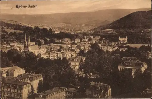 Ak Baden Baden am Schwarzwald, Gesamtansicht