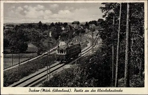 Ak Buckow in der Märkischen Schweiz, Kleinbahnstrecke