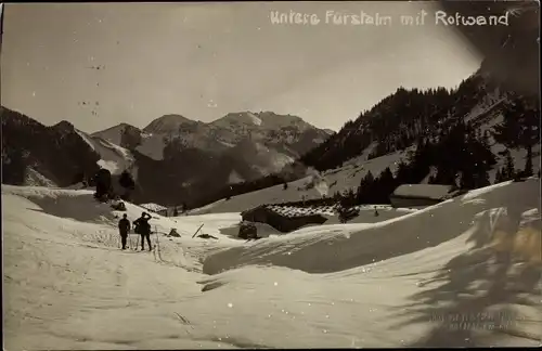 Foto Ak Spitzingsee Schliersee in Oberbayern, Rothwand, Rotwand, untere Fürstalm, Winter