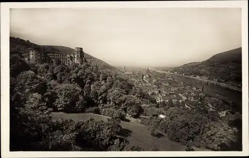 Ak Heidelberg am Neckar, Panorama, Schloss