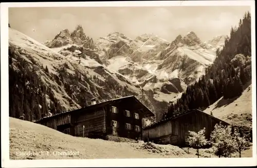 Ak Einödsbach Oberstdorf im Oberallgäu Schwaben, Teilansicht