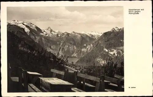 Ak Königsee Königssee Oberbayern, Hochlenzer, Terrasse