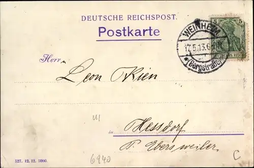 Ak Weinheim an der Bergstraße Baden, Maschinenfabrik Badenia vorm. Wm. Platz Söhne, AG