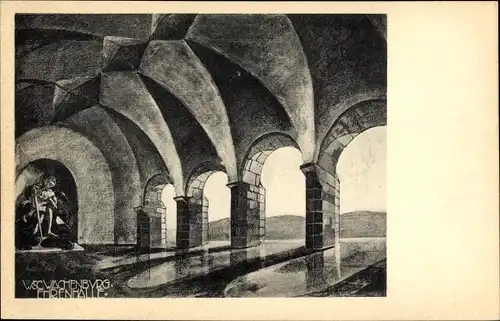 Ak Weinheim an der Bergstraße Baden, W.S.C. Wachenburg, Einweihung der Ehrenhalle Pfingsten 1928