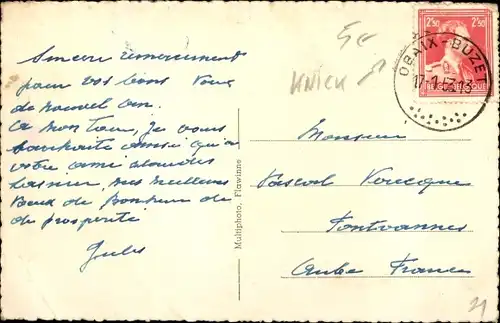 Ak Obaix Buzet Hennegau Wallonien, Kirche, Denkmal