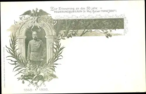 Ak Kaiser Franz Joseph I., 50 Jähr. Regierungsjubiläum