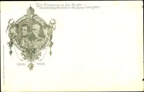 Ak Kaiser Franz Joseph I., 50 Jähr. Regierungsjubiläum