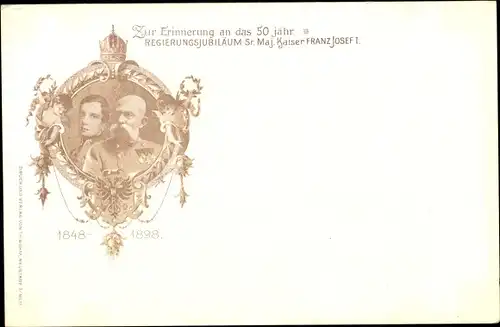 Ak Kaiser Franz Joseph I., 50 Jähriges Regierungsjubiläum 1898, Portrait in Uniform