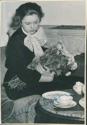 Foto Schauspielerin Ulla Jacobsson, Portrait, Autogramm