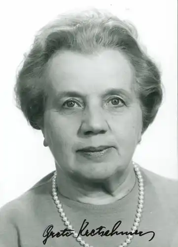 Foto Schauspielerin Grete Kretschmer, Portrait, Autogramm