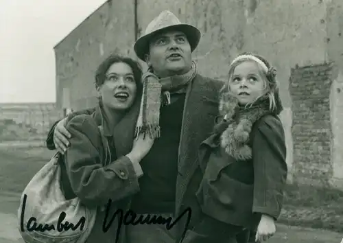 Foto Filmszene Hauptsache Leben, Schauspieler Franziska Walser, Lambert Hamel, Autogramm