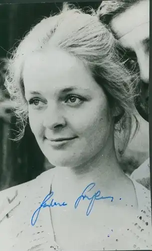 Foto Schauspielerin Sabine Sinjen, Portrait, Autogramm